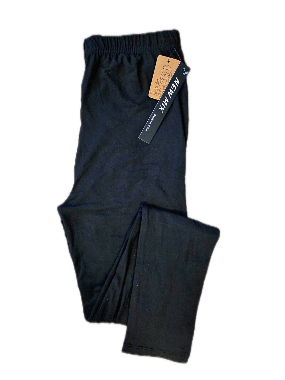 New Mix Women's Black Stretch Leggings with Elastic Waistband